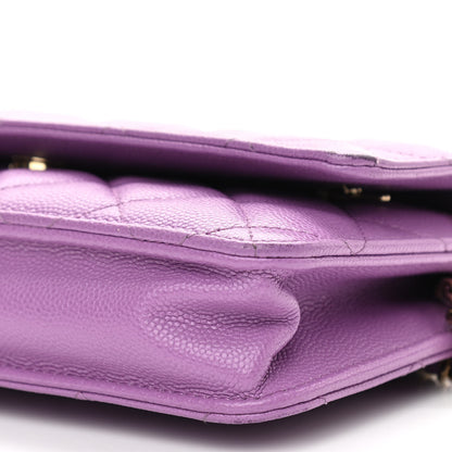 Chanel Caviar Quilted Wallet On Chain WOC Purple 11 of 14