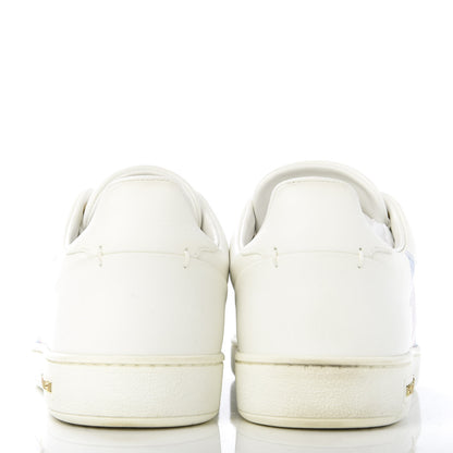 Louis Vuitton Calfskin Floral Frontrow Sneakers 38 White 6 of 11