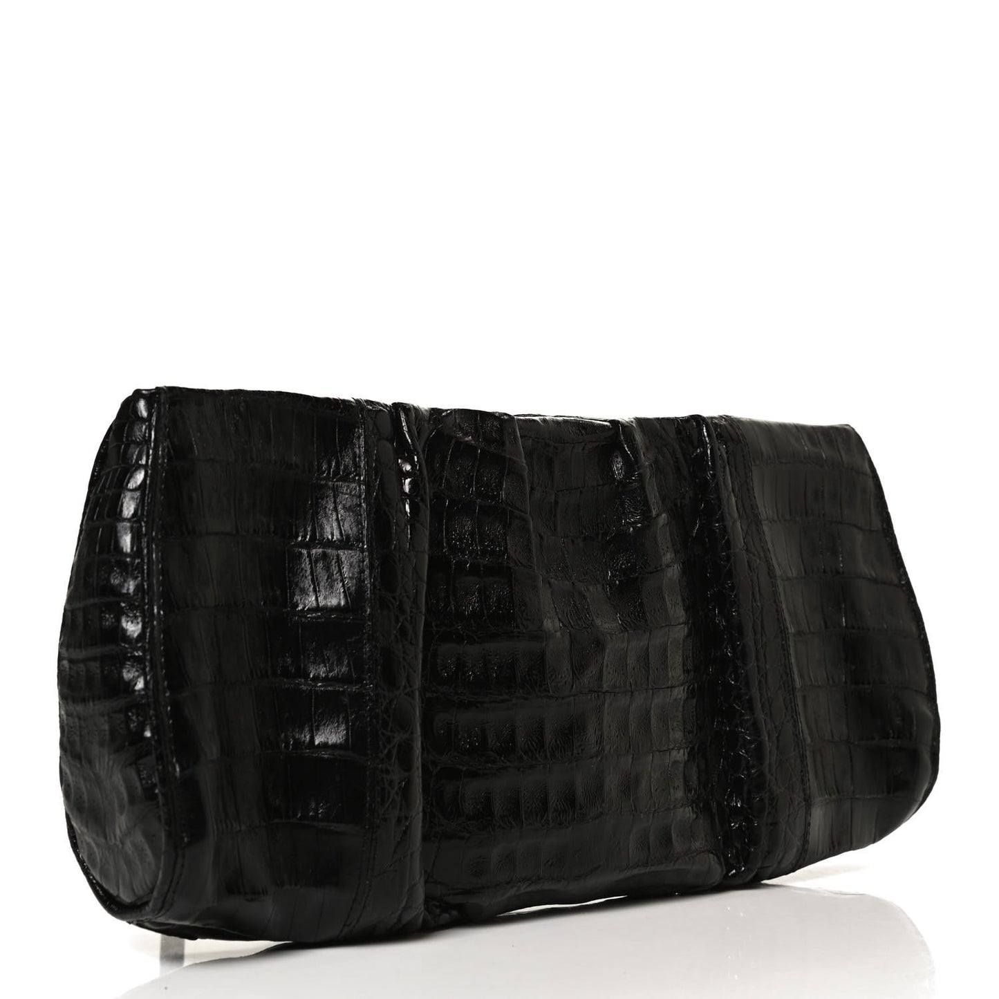 Crocodile Clutch Black