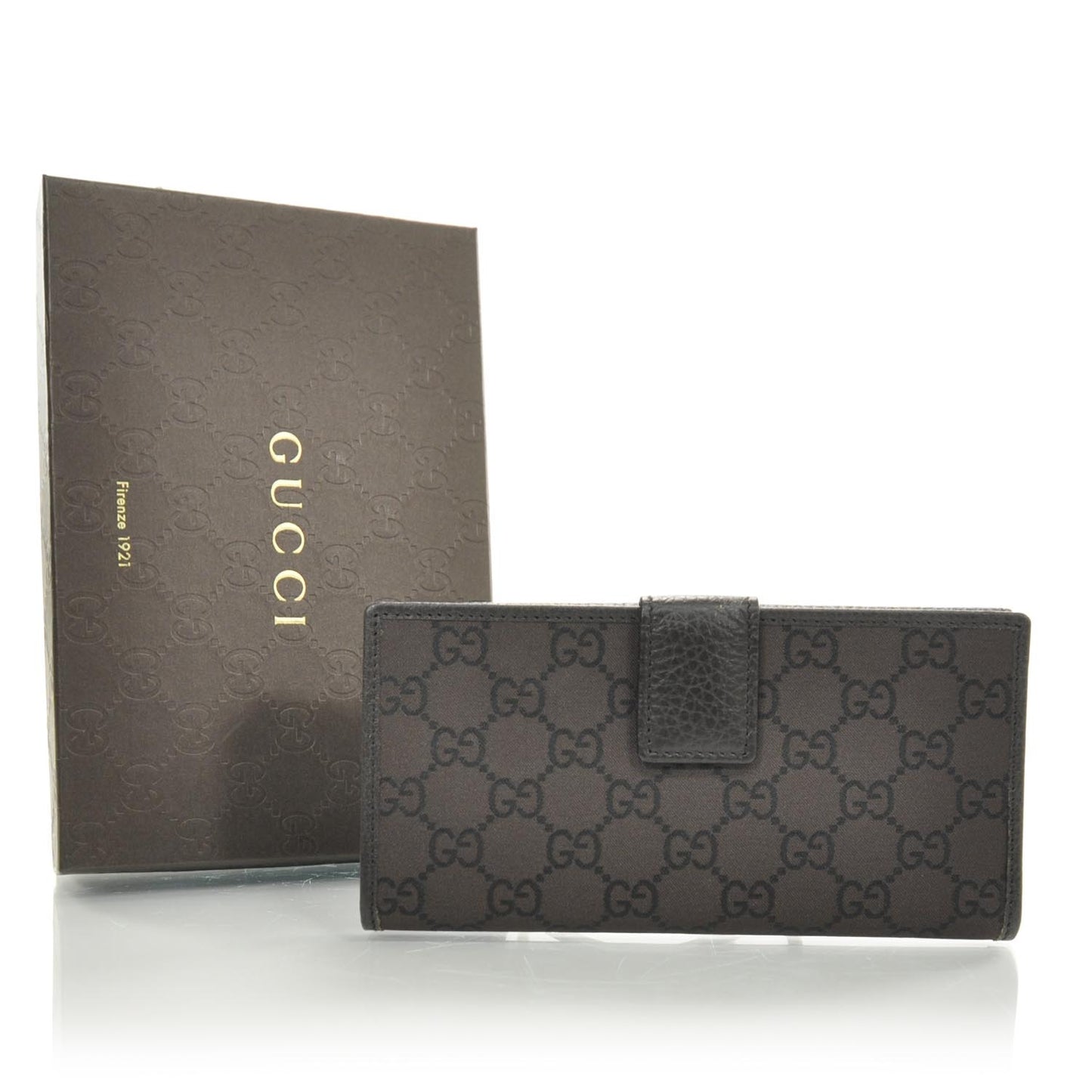 Monogram Nylon Leather Continental Wallet Brown