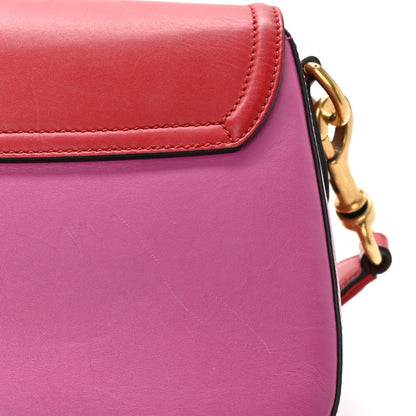 Gucci Calfskin Medium Lady Web Shoulder Bag New Rosette Hibiscus Red 13 of 14