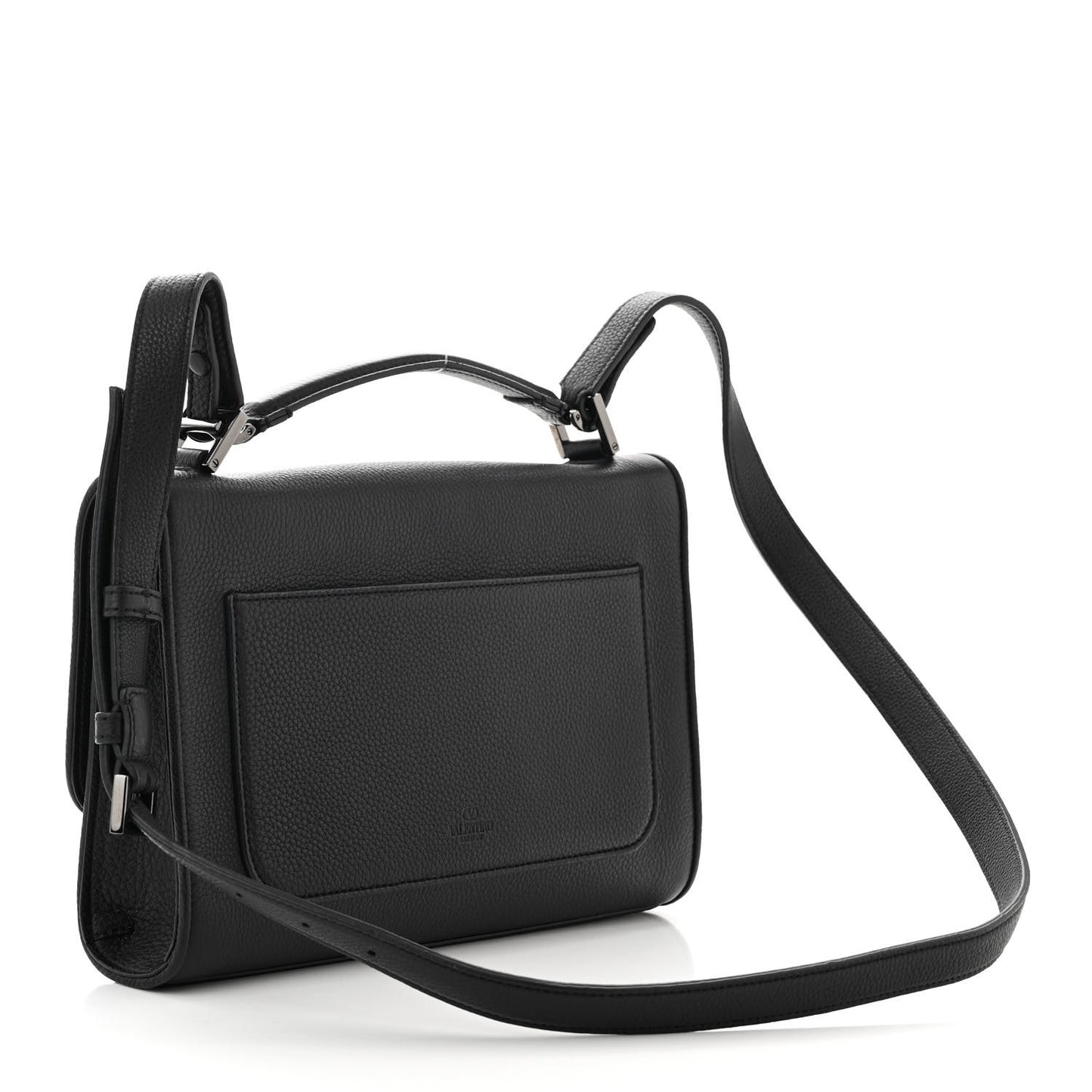 Grainy Calfskin Monochrome Bag Black