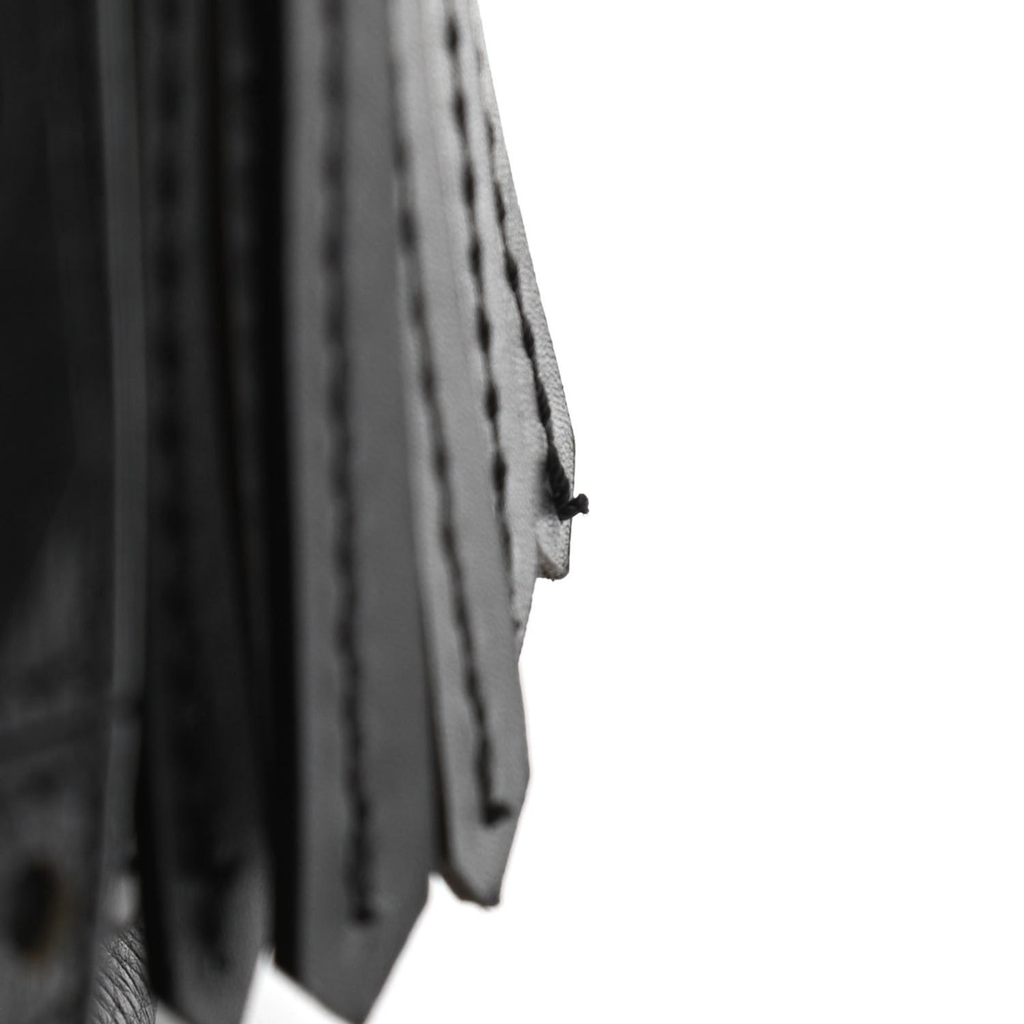 Calfskin Broguing Small Banner Tote Black