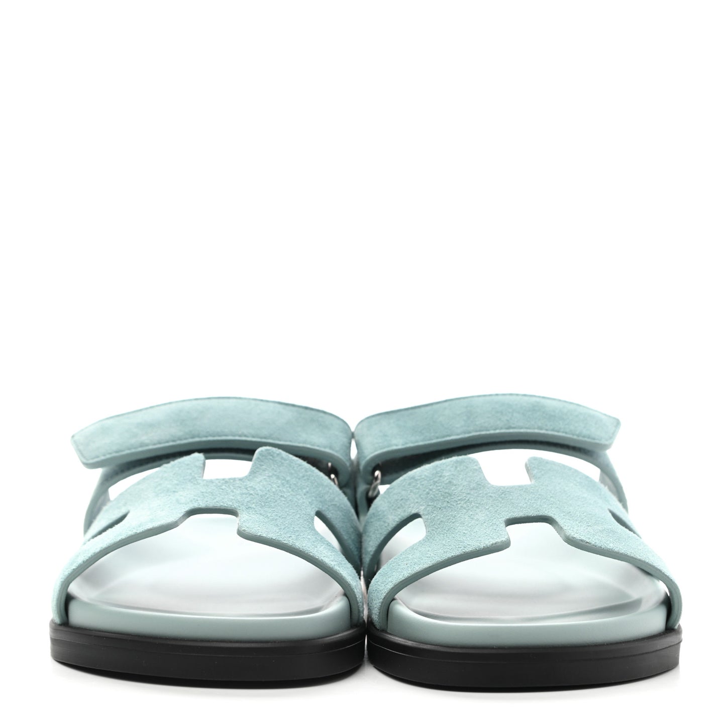 Suede Goatskin Womens Chypre Sandals 39 Vert d'eau