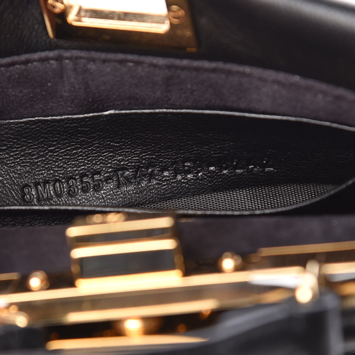 Fendi Nappa Micro Peekaboo Iconic Satchel Black 8 of 10