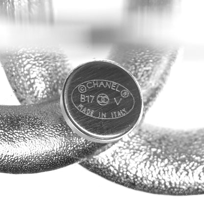 Chanel Lucite Baguette Crystal CC Cuff Transparent Silver 5 of 6