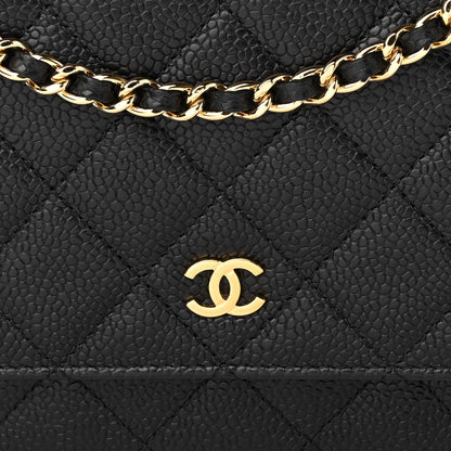Chanel Caviar Quilted Wallet On Chain WOC Black 9 of 12