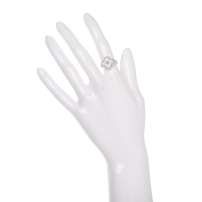 Van Cleef & Arpels 18K White Gold Diamond Vintage Alhambra Ring 48 4.5 2 of 6