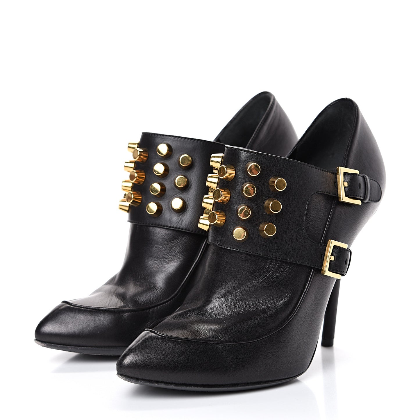 Nappa Studded Alexandra Ankle Boots 36.5 Black