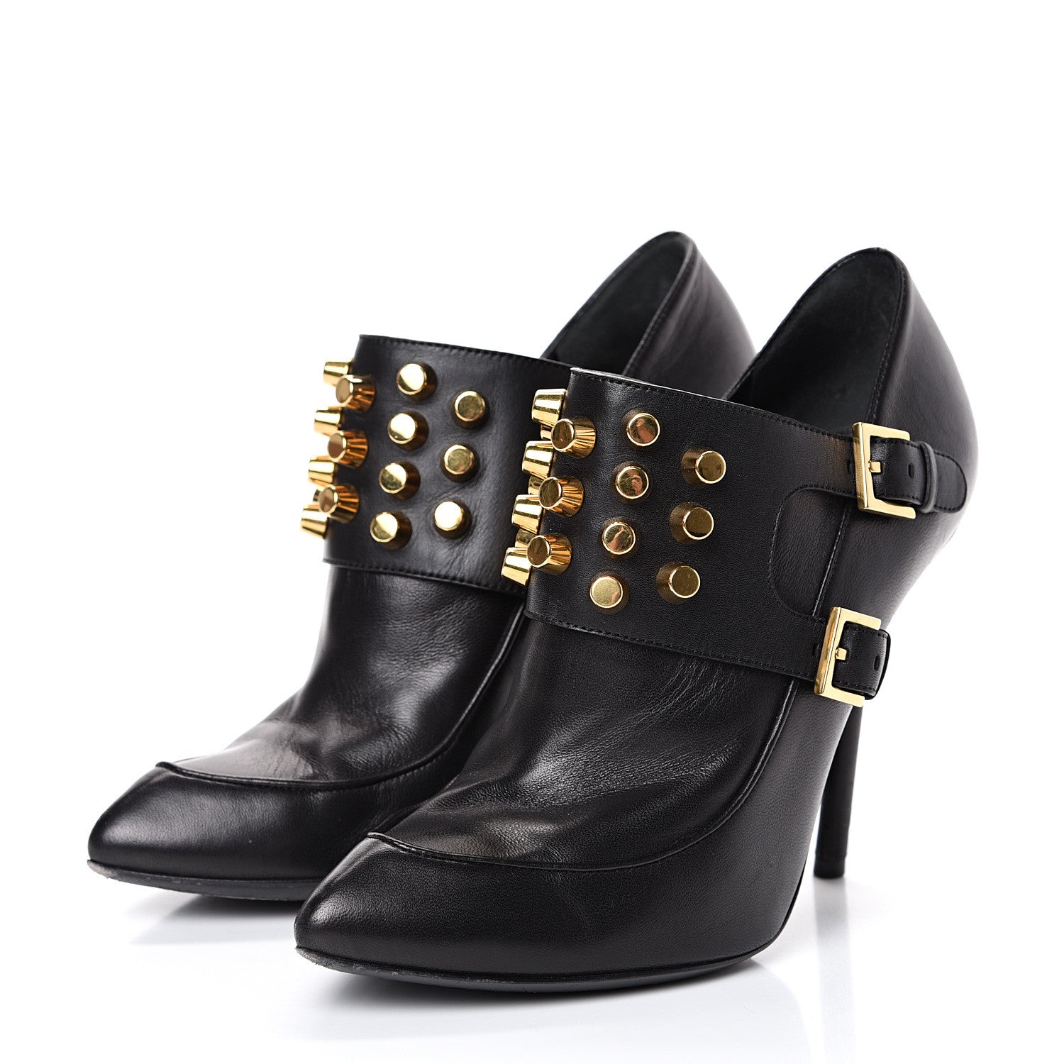 Gucci Nappa Studded Alexandra Ankle Boots 36.5 Black 3 of 13