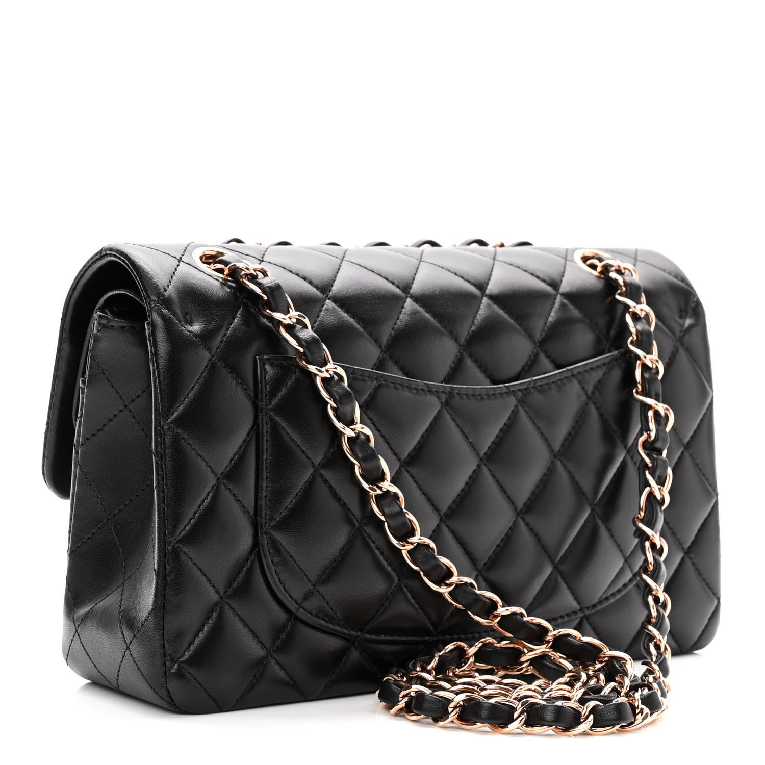 Chanel Lambskin Quilted Small Double Flap Black 3 of 11