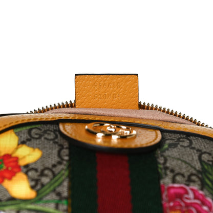Gucci GG Supreme Monogram Flora Web Mini Ophidia Round Shoulder Bag Beige Multicolor Crop 7 of 13