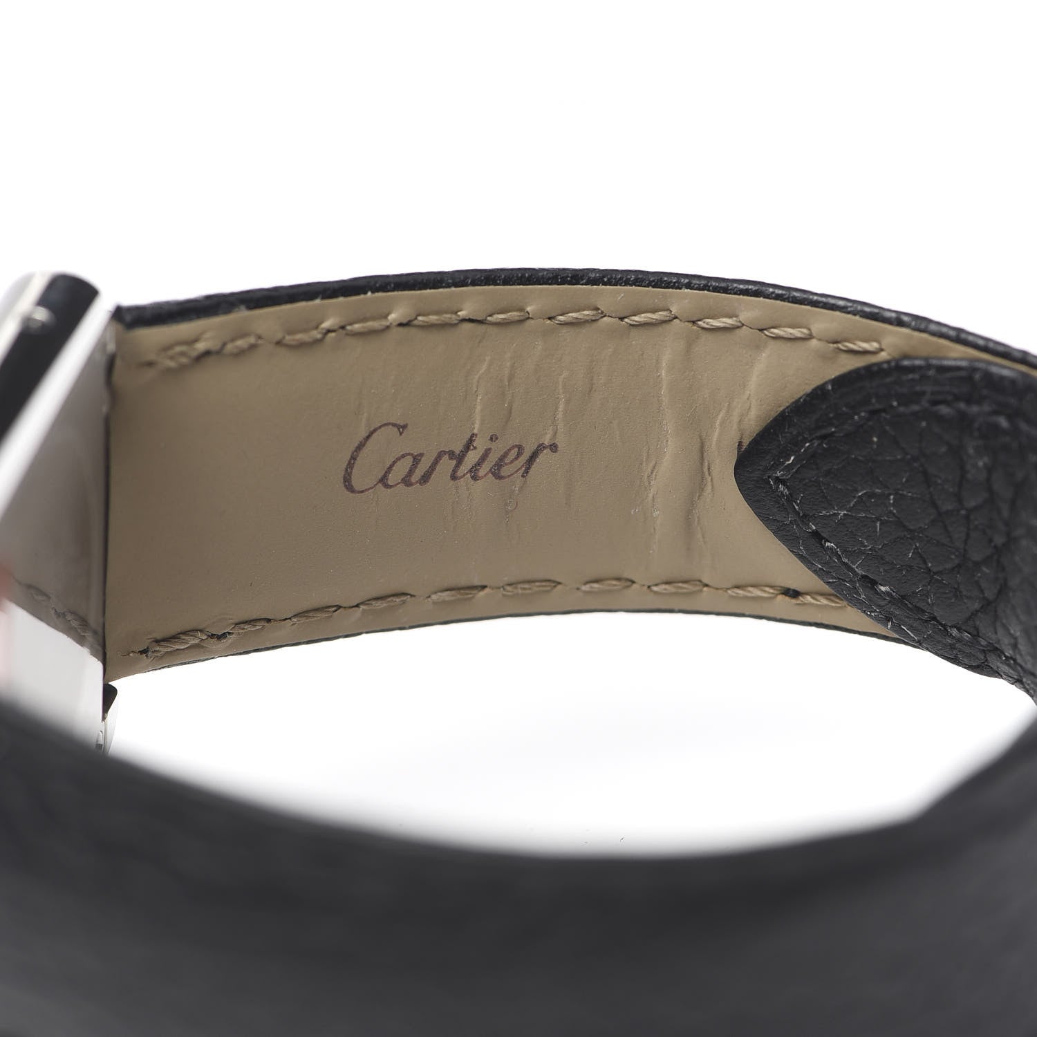 Cartier Stainless Steel Calfskin 24mm Tank Solo Quartz Watch 6 of 9