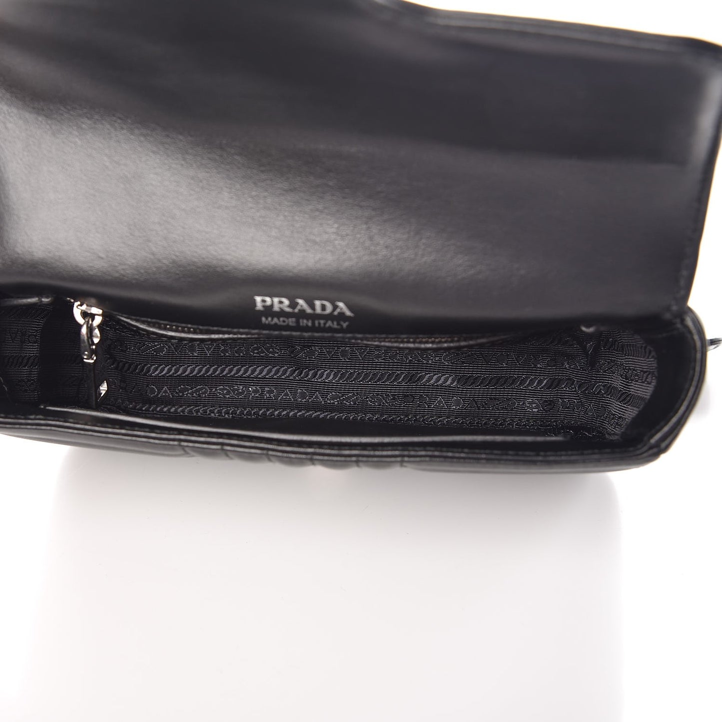 Soft Calfskin Impunture Diagramme Small Chain Flap Shoulder Bag Black