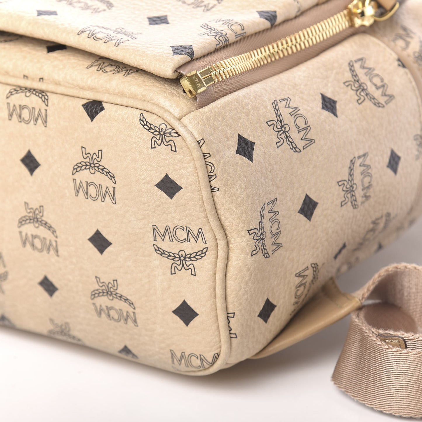 Visetos Studded Small Dual Stark Backpack Beige