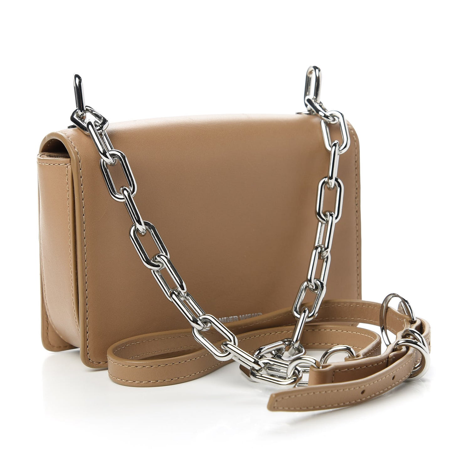 Calfskin Small Hook Shoulder Bag Nude