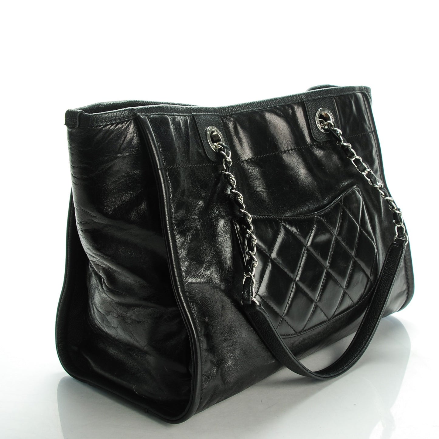 Calfskin Small Deauville Tote Black