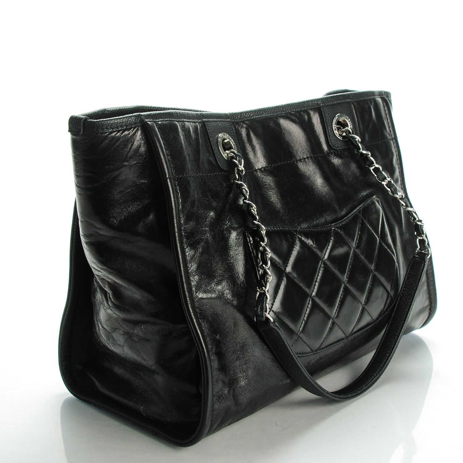 Chanel Calfskin Small Deauville Tote Black 2 of 7