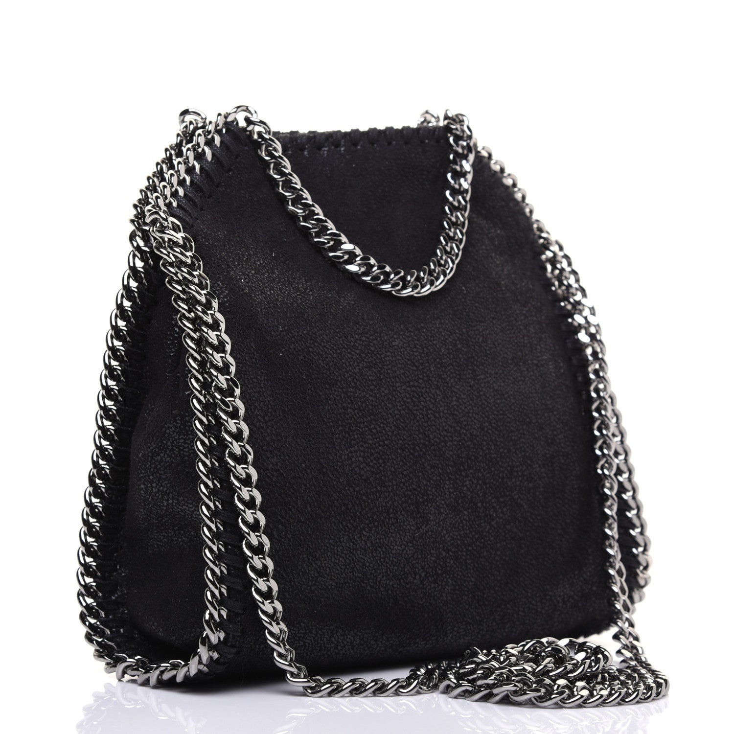 Stella McCartney Shaggy Deer Tiny Falabella Tote Black 3 of 12