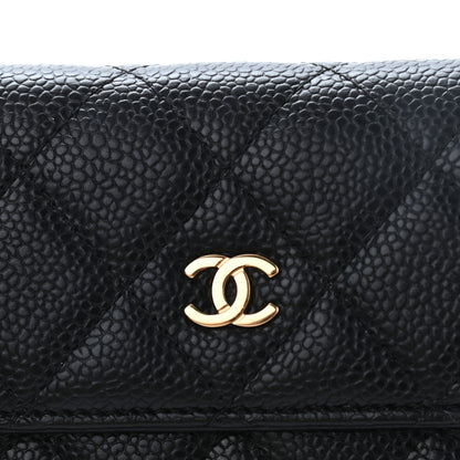 Chanel Caviar Quilted Large Gusset Flap Wallet Black 14 of 16