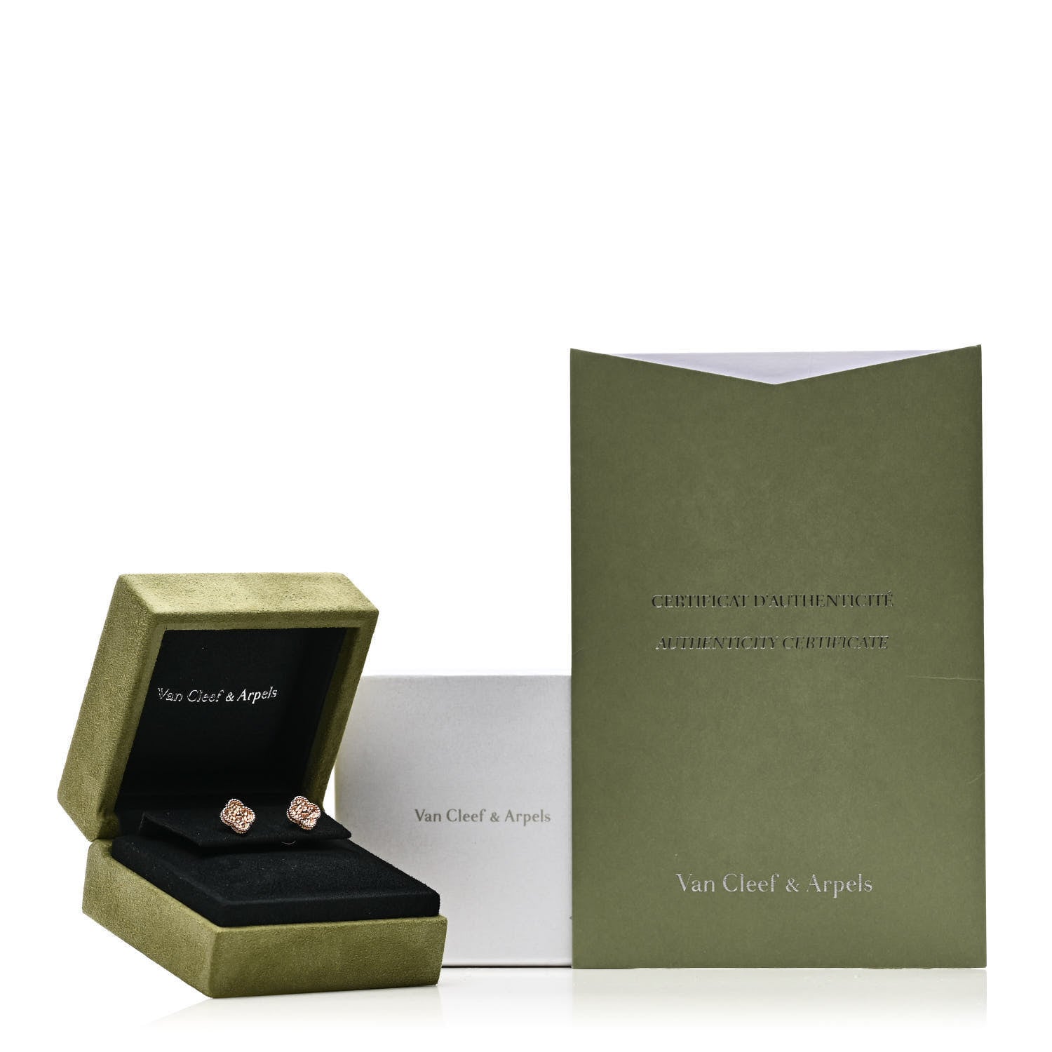Van Cleef & Arpels 18K Rose Gold Sweet Alhambra Earrings 5 of 5