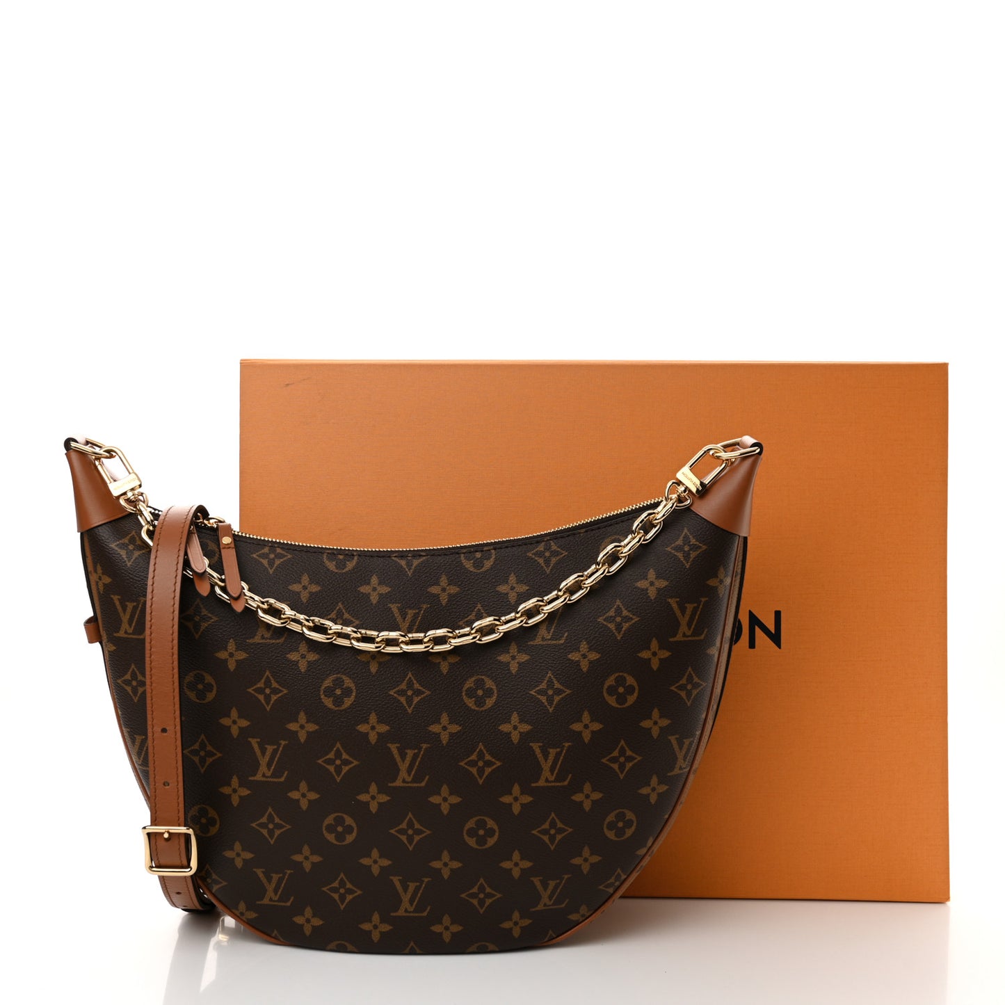 Reverse Monogram Loop Hobo