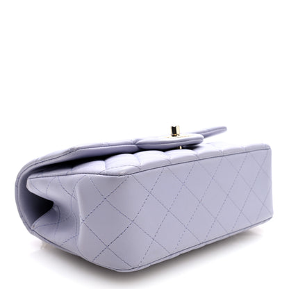 Chanel Lambskin Quilted Mini Top Handle Rectangular Flap Light Purple 4 of 10