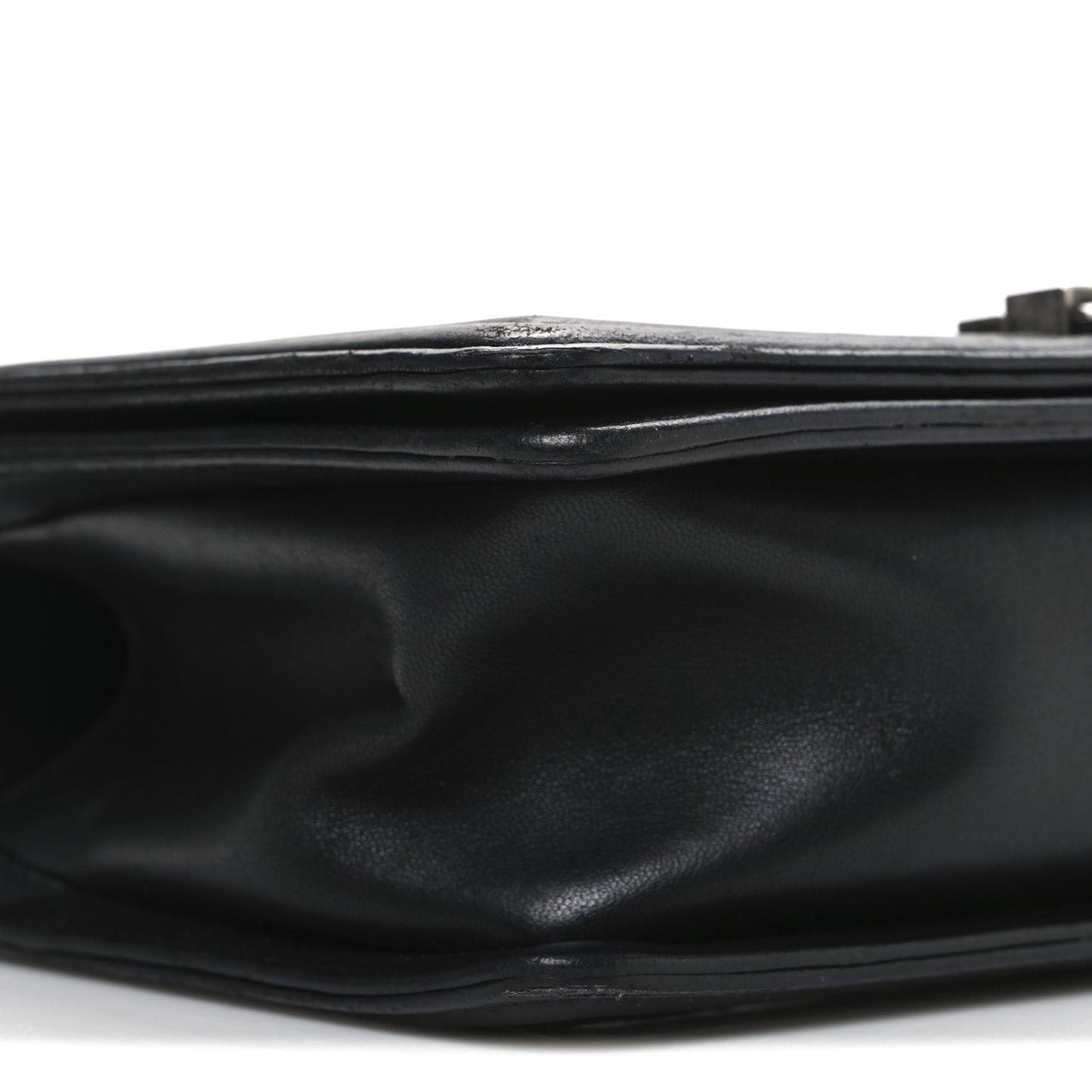 Lambskin Quilted Medium Boy Flap Black