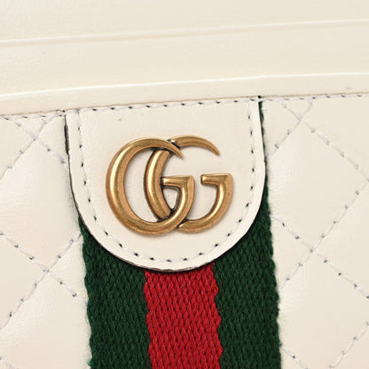 Gucci Calfskin Web Stitched Ophidia Card Holder Off White 8 of 8