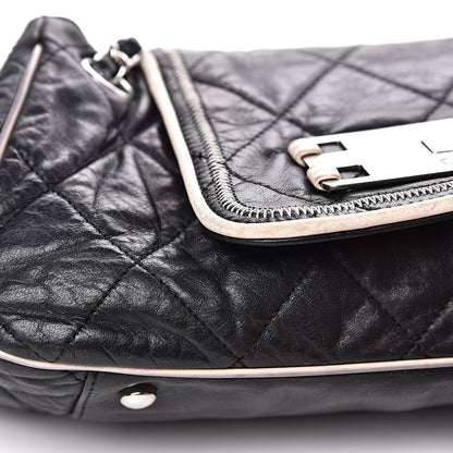 Chanel Lambskin Quilted East West Accordion Flap Black 11 of 16