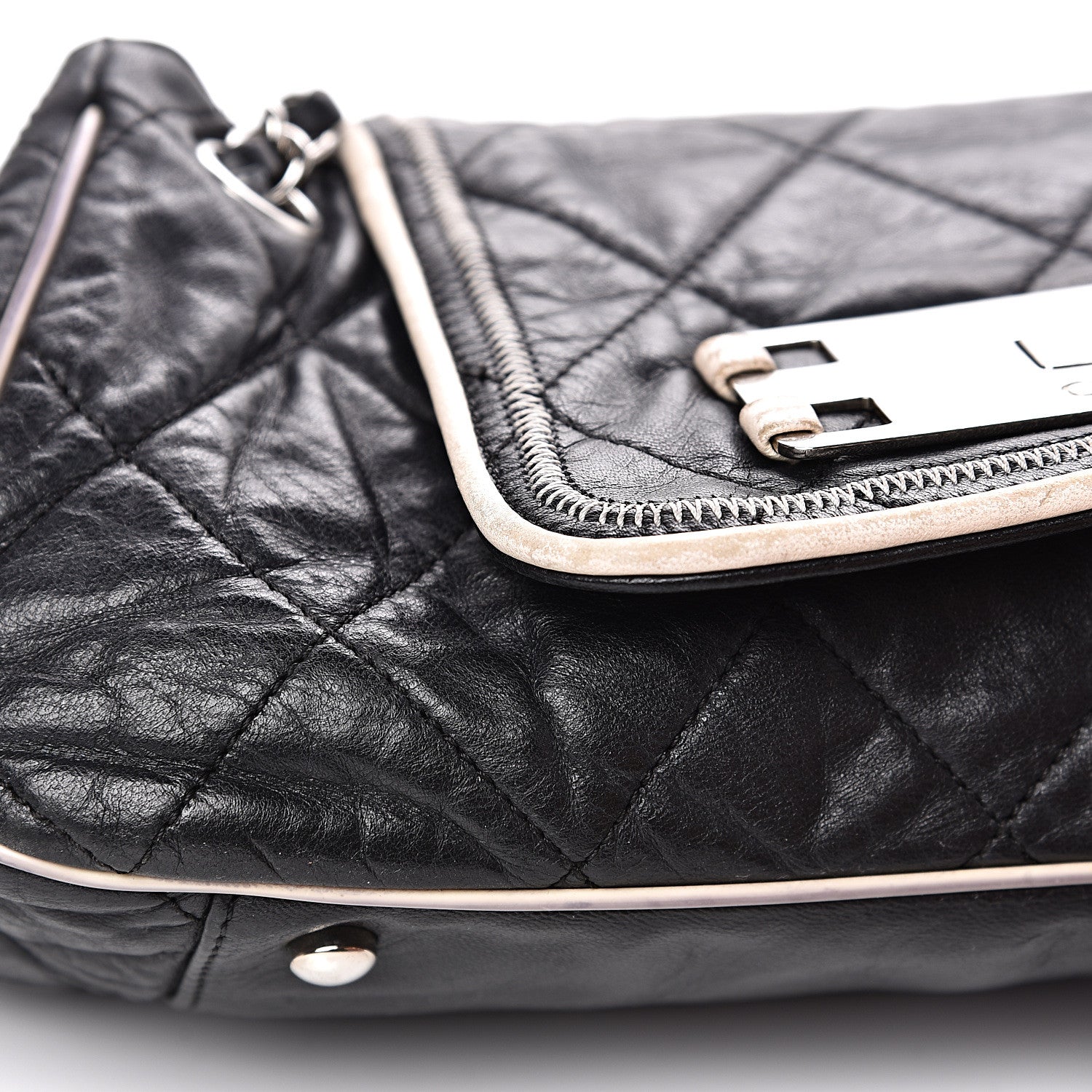 Chanel Lambskin Quilted East West Accordion Flap Black 11 of 16