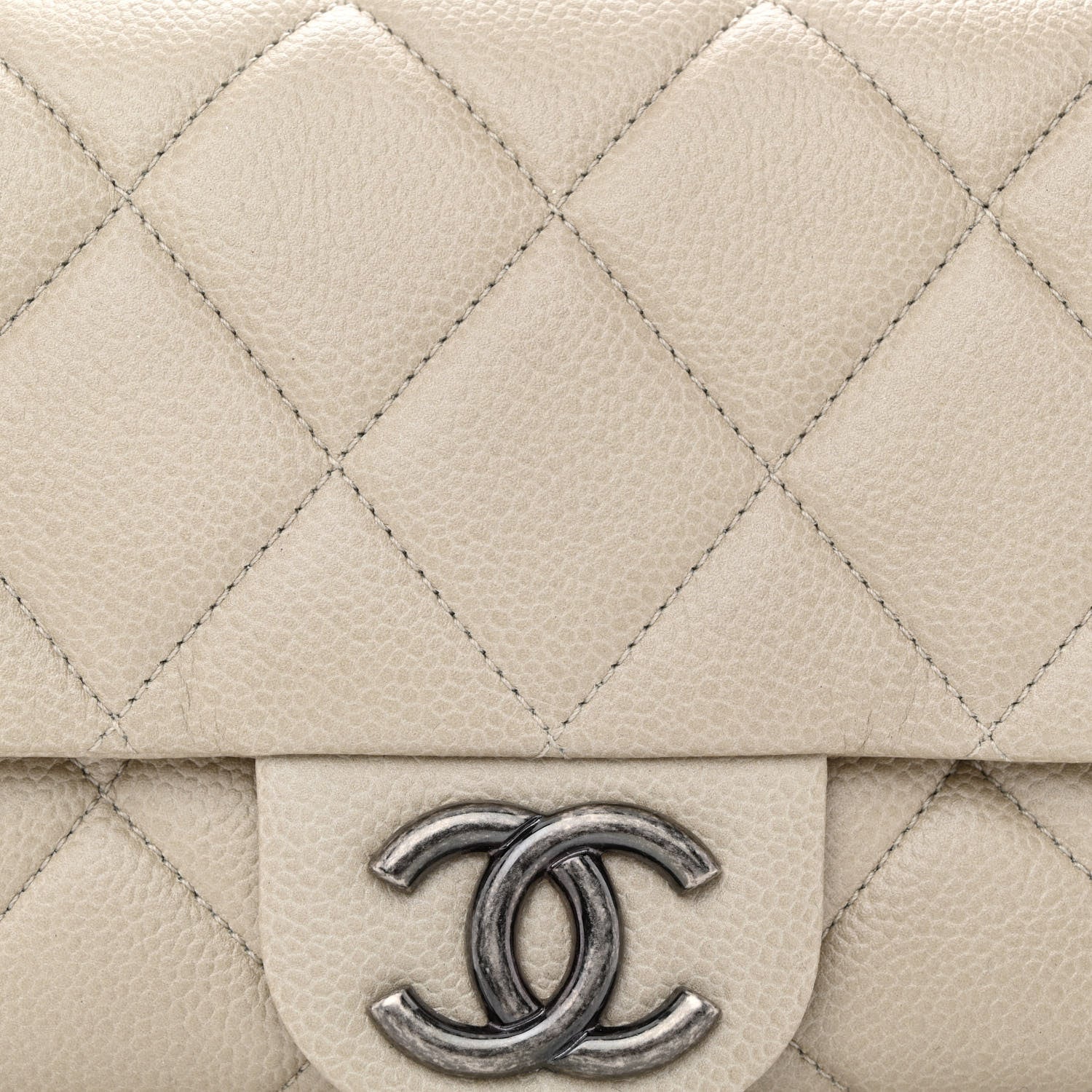 Chanel Caviar Quilted Coco Casual Flap Ivory 8 of 10
