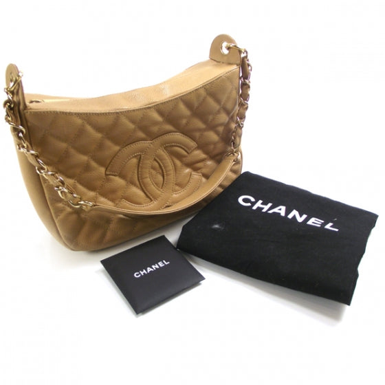 Chanel Caviar Quilted Hobo Beige 4 of 15