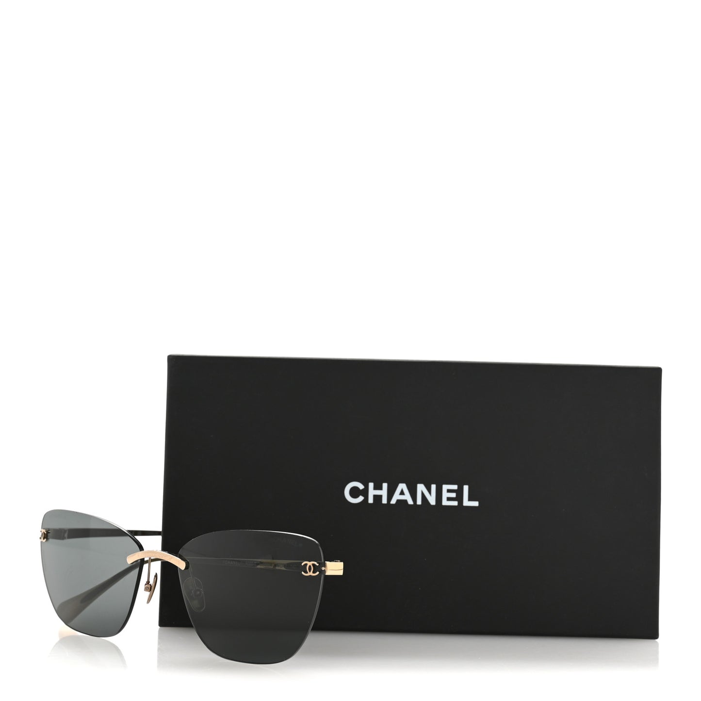 Titanium Cat Eye CC Sunglasses 4286-T Gris Clair