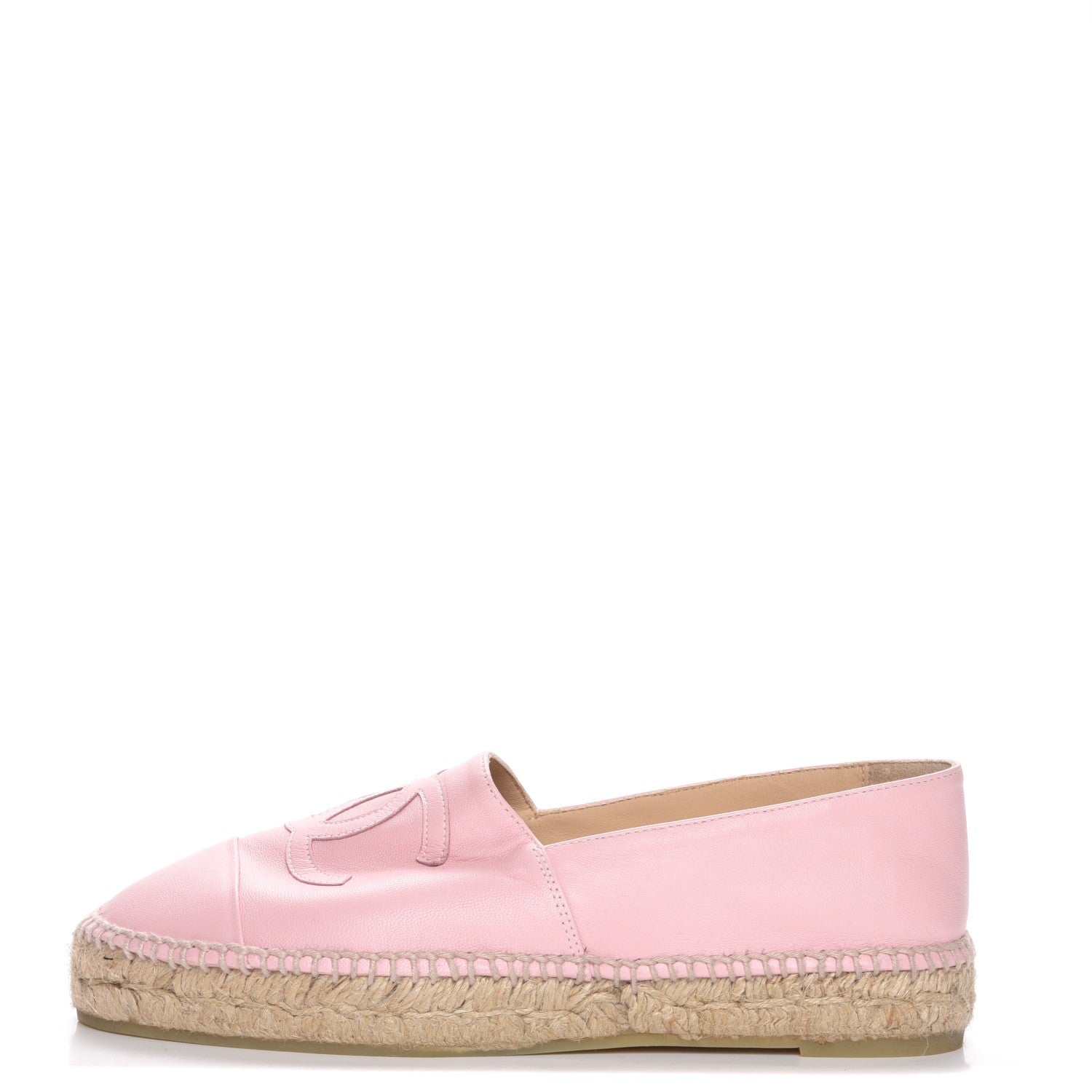 Chanel Lambskin CC Espadrilles 38 Light Pink 1 of 9