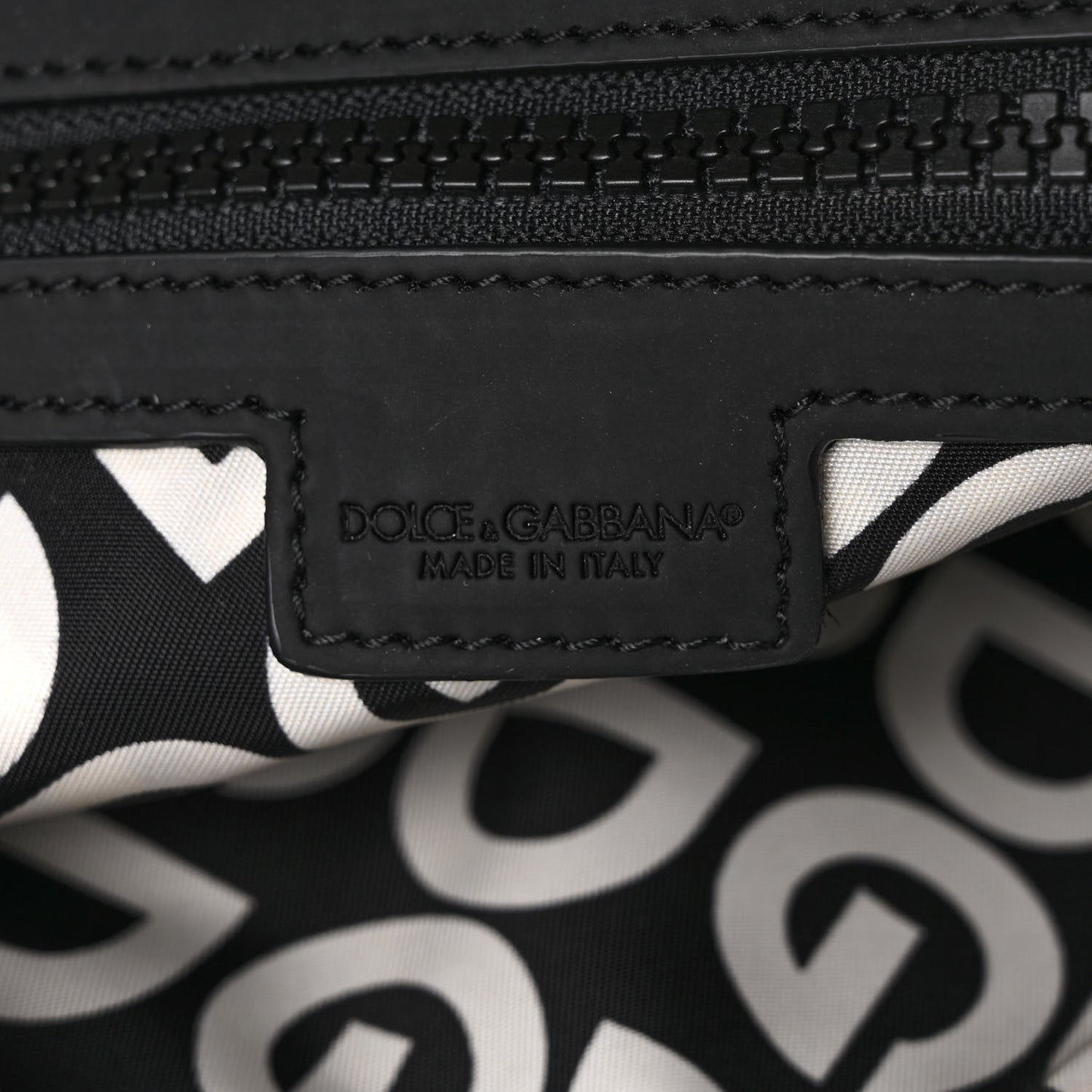 Neoprene Millennials Logo Waist Bag Black White