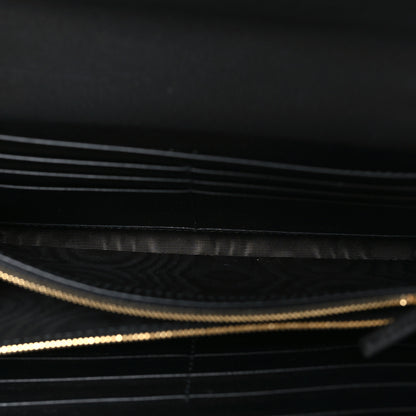 Gucci Roxy Calfskin Blondie Continental Chain Wallet Black 5 of 10