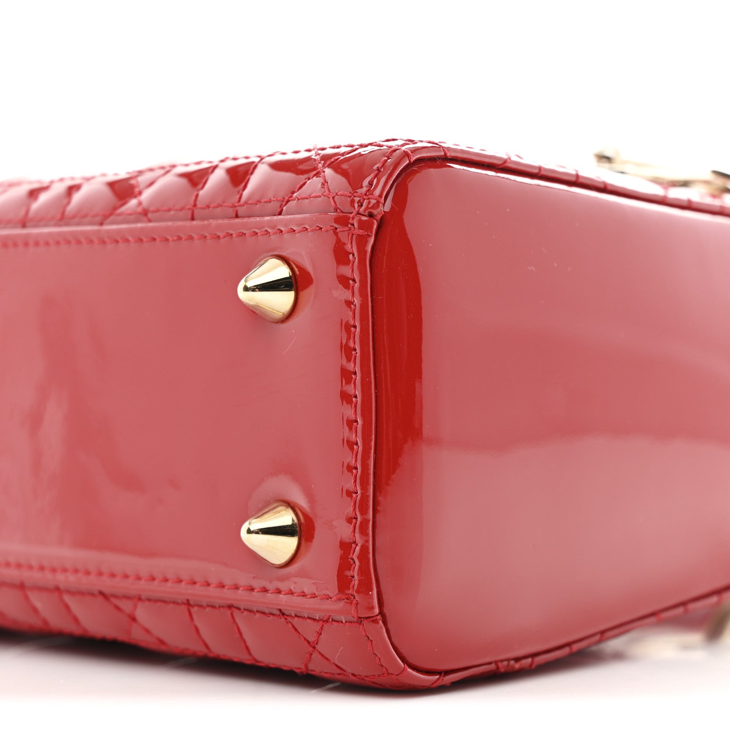 Christian Dior Patent Cannage Small Lady Dior Red 10 of 10