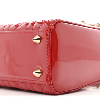 Christian Dior Patent Cannage Small Lady Dior Red 10 of 10