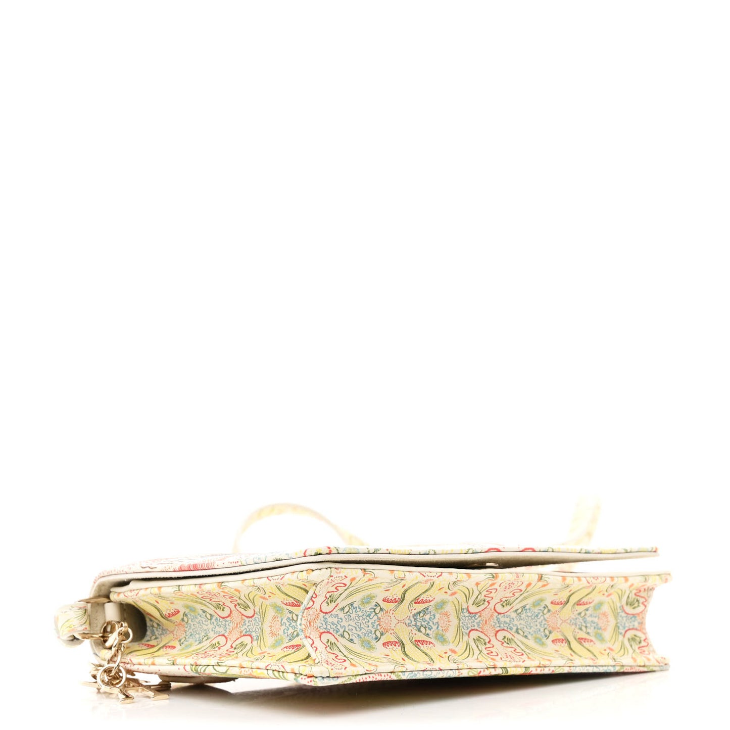 Calfskin Printed Dior In Lights Lady Dior 2-In-1 Pouch Latte Multicolor