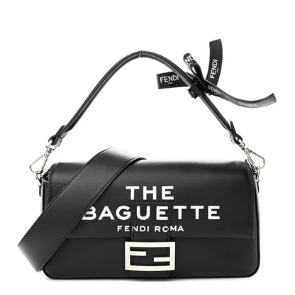 Fendi X MARC JACOBS Nappa Logo Medium Baguette Black 1 of 10