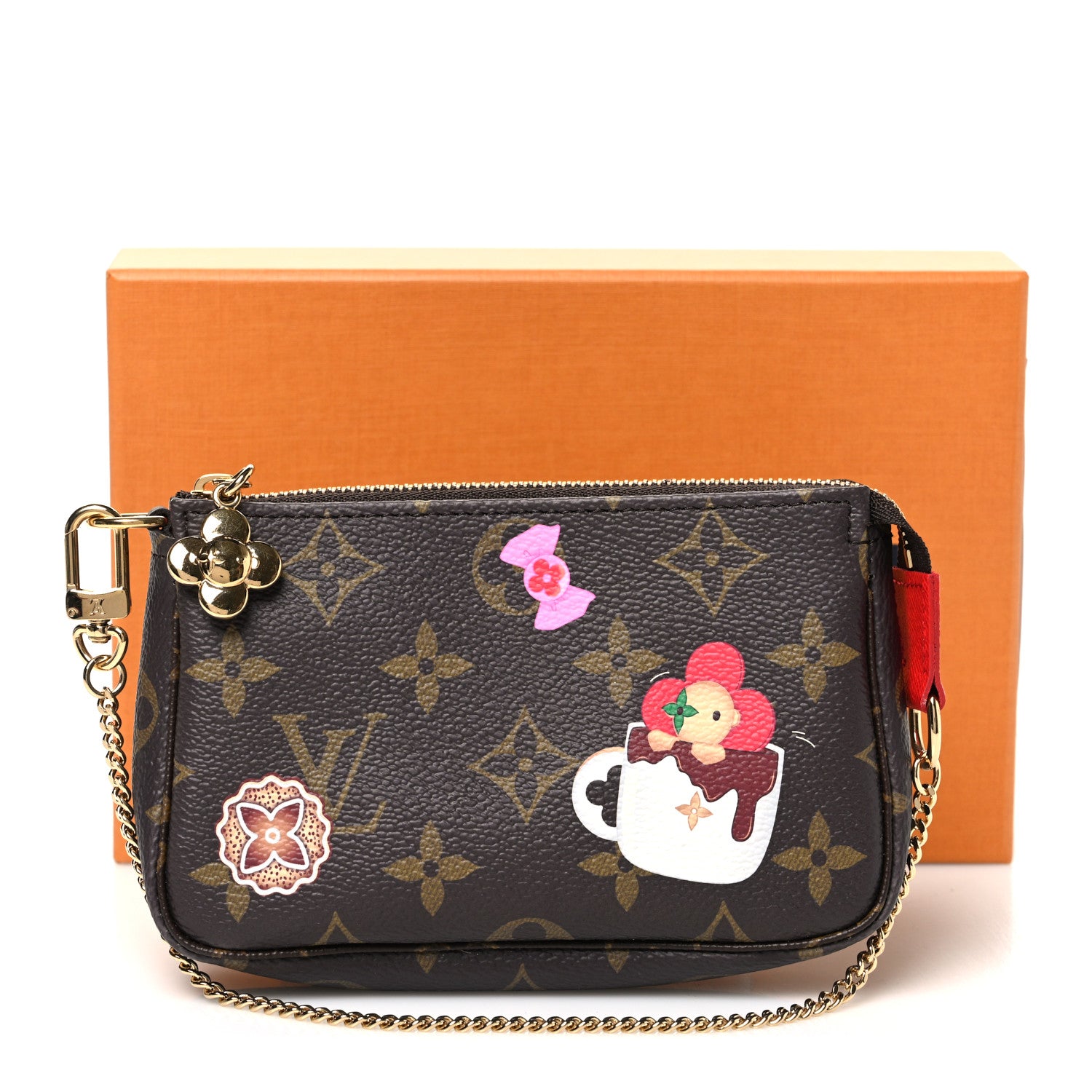 Louis Vuitton Monogram 2024 Christmas Animation Candy Factory Mini Pochette Accessories Candy Red 7 of 7