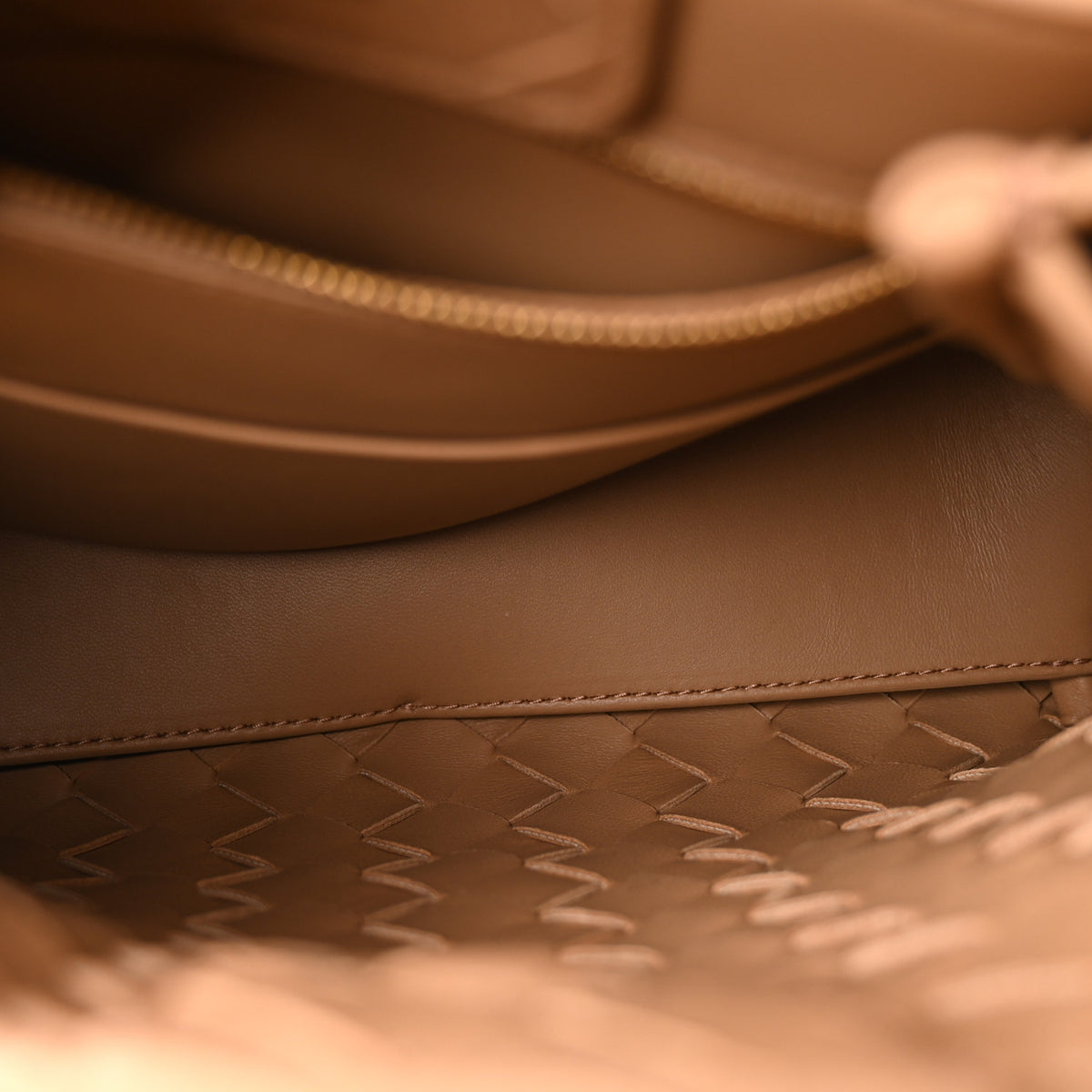 Bottega Veneta Nappa Intrecciato Small Andiamo Shoulder Bag Biscuit 5 of 9