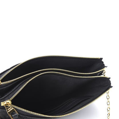 Louis Vuitton Empreinte Double Zip Pochette Black 5 of 11