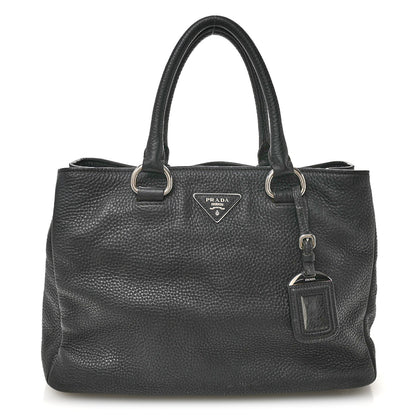 Prada Vitello Daino Tote Dark Grey 1 of 12