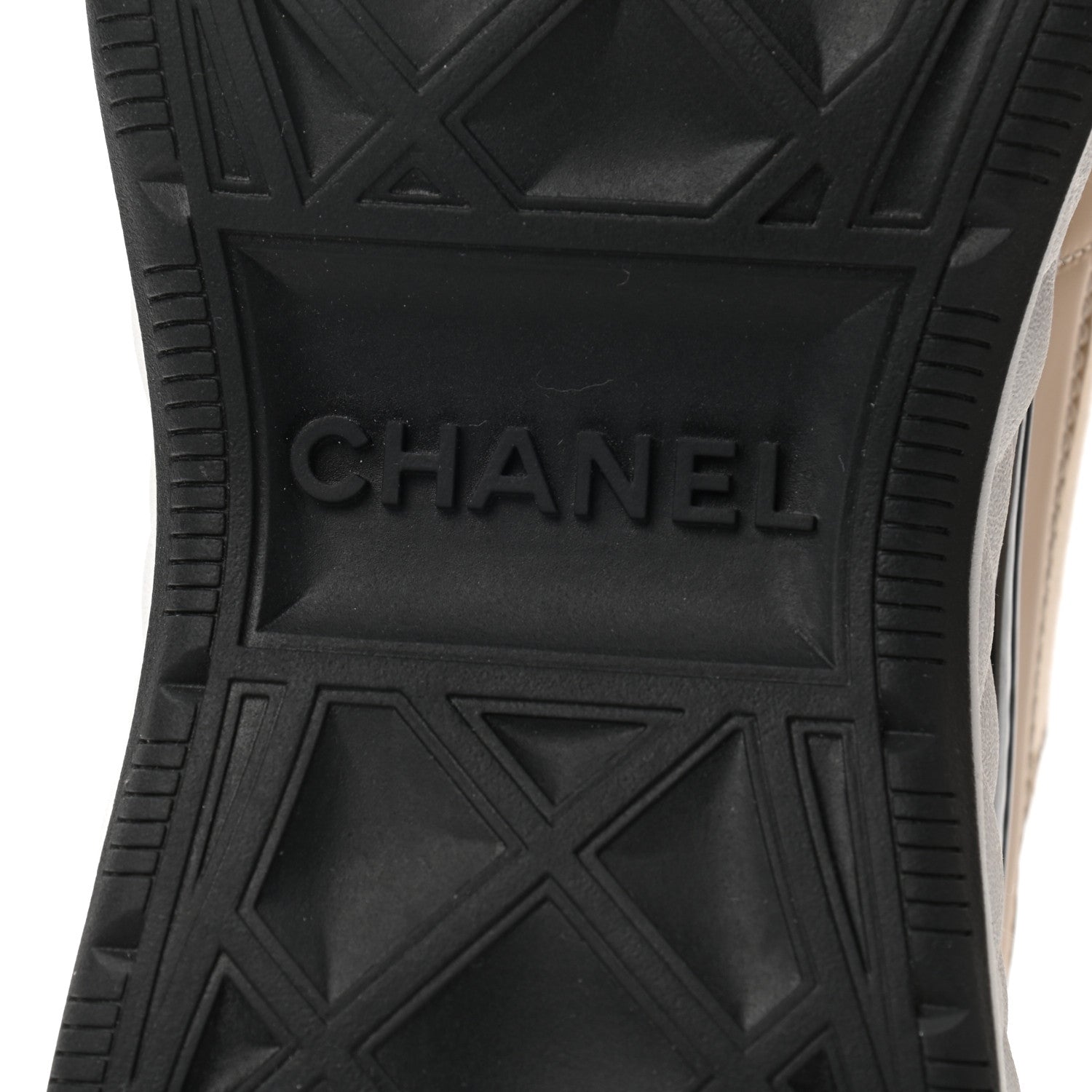 Chanel Velvet Calfskin Mixed Fibers CC Sneakers 41.5 Beige 6 of 10