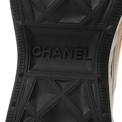 Chanel Velvet Calfskin Mixed Fibers CC Sneakers 41.5 Beige 6 of 10