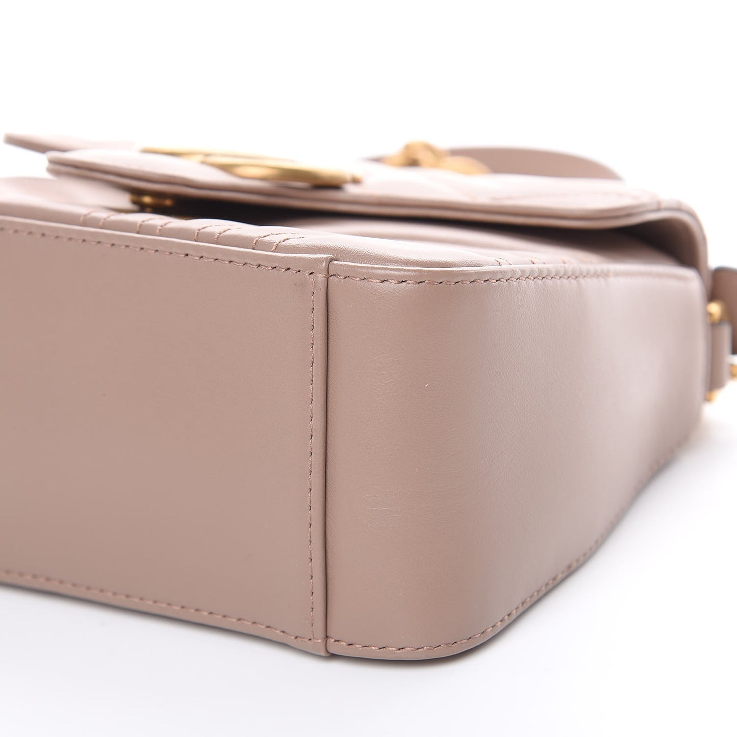 Calfskin Matelasse Mini GG Marmont Top Handle Shoulder Bag Porcelain Rose