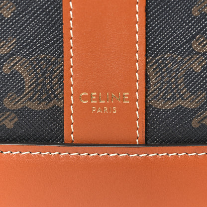 Celine Triomphe Canvas Calfskin Small Bucket Bag Tan 6 of 9