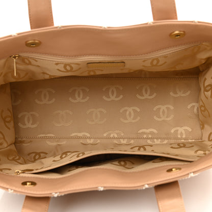 Chanel Calfskin Wild Stitch Medium Tote Beige 5 of 13
